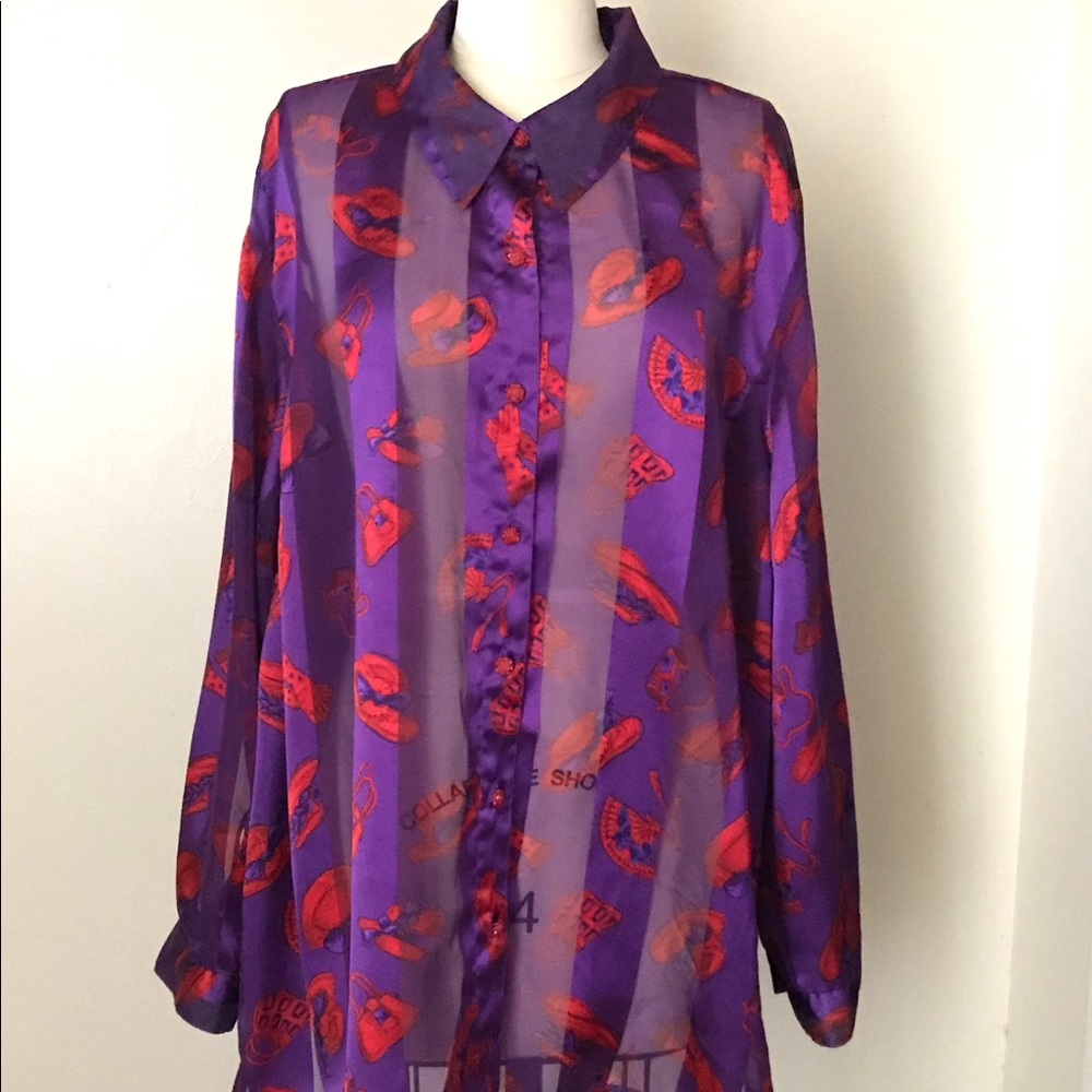 VTG Napa Valley Purple Red SZ 2X Matching Scarf